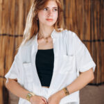 white linen shirt half sleeve